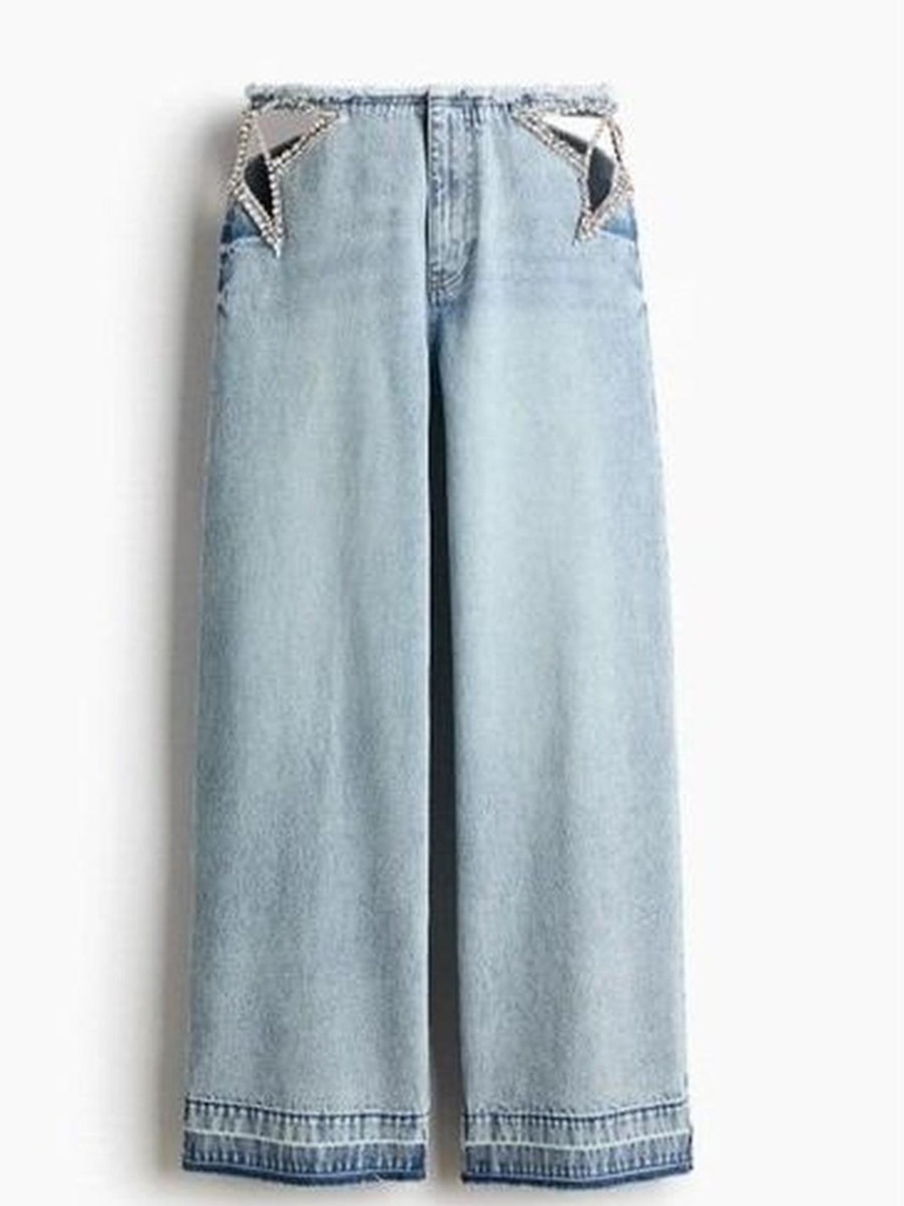 Stella McCartney H&M Crystal Star Straight-leg Jeans - Blue